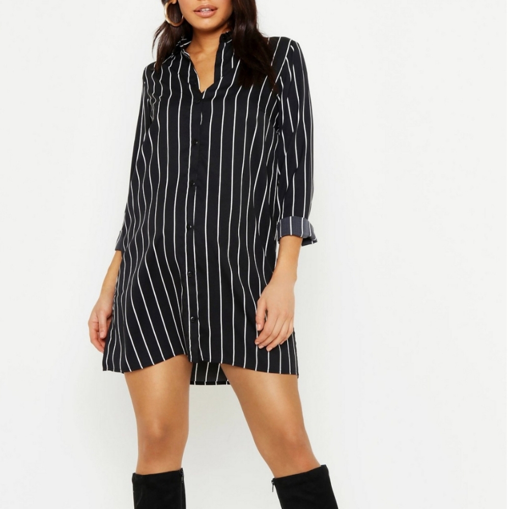 Striped shirt dress